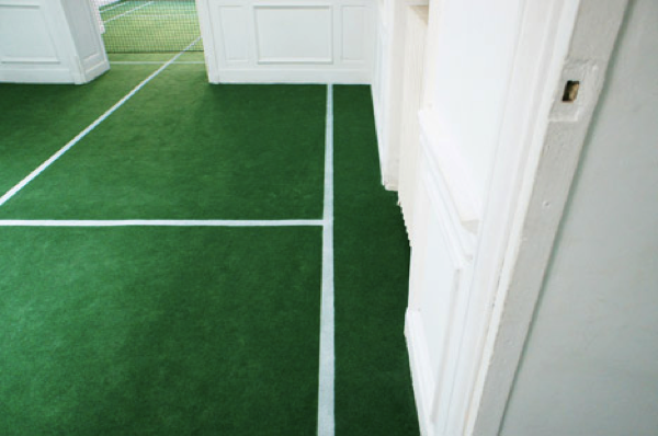 apartment into a tennis court