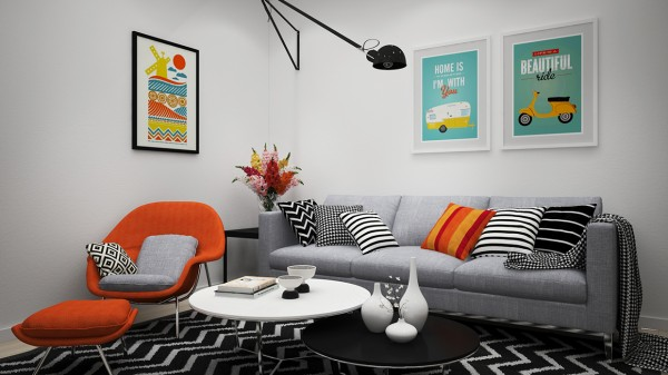 orange-scandinavian-apartment